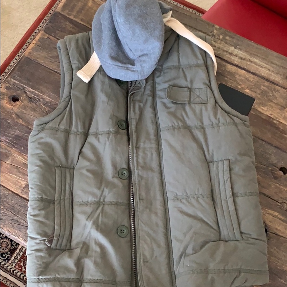 Foreign Exchange Puff Vest w/ Removable Hoodie